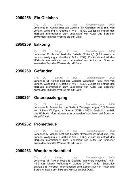 Medienstelle Eilenburg - Medienliste