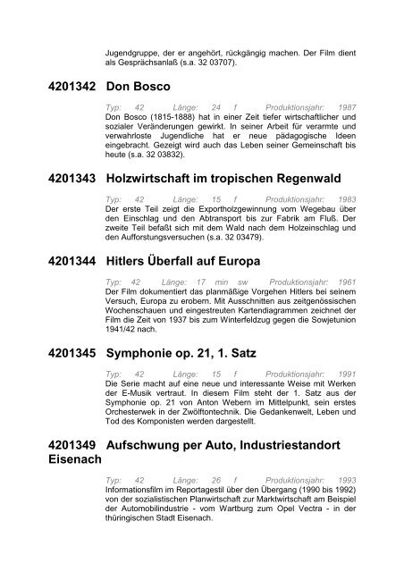 Medienstelle Eilenburg - Medienliste