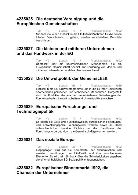 Medienstelle Eilenburg - Medienliste