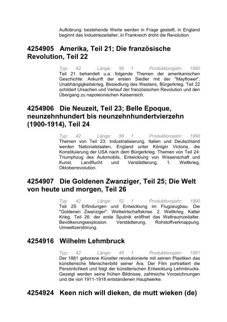 Medienstelle Eilenburg - Medienliste