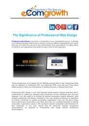 The Significance of Professional Web Design