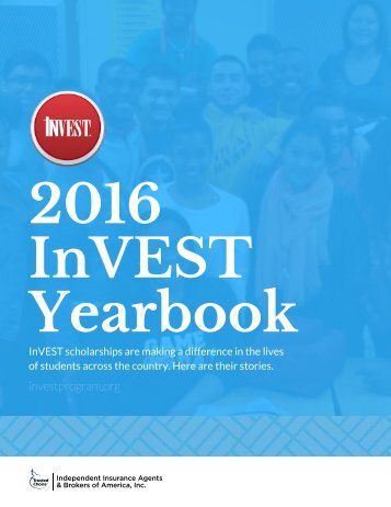2016 InVEST Yearbook