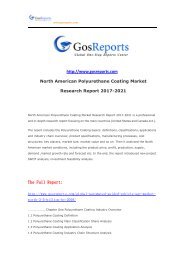 North American Polyurethane Coating Market Research Report 2017-2021