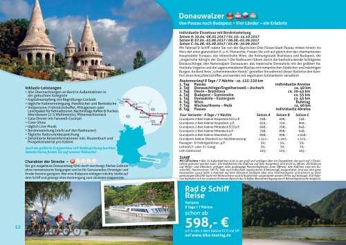 Rad & Schiff Reisen bike-touring.de 2017