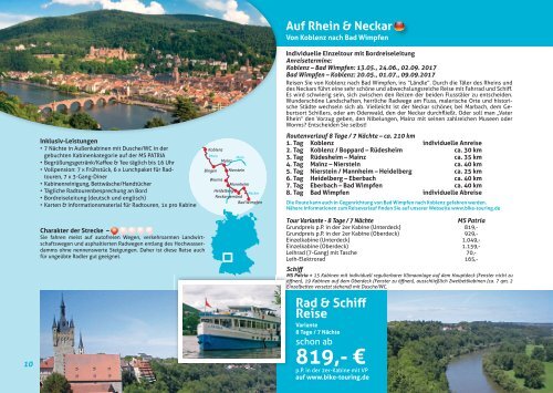 Rad & Schiff Reisen bike-touring.de 2017