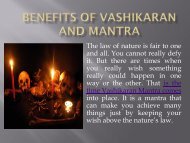 Benefits of Vashikaran and Mantra