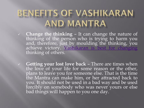 Benefits of Vashikaran and Mantra