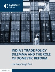 INDIA’S TRADE POLICY DILEMMA AND THE ROLE OF DOMESTIC REFORM