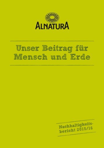 Nachhaltigkeitsbericht 2015/2016