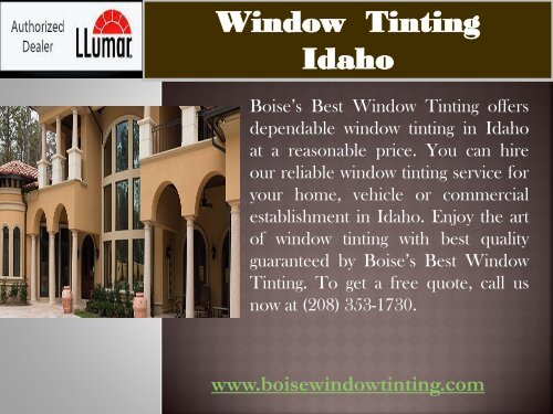 Window Tinting Idaho |Boise Window Tinting