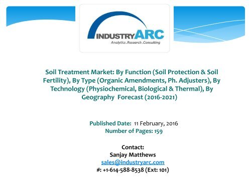 Soil Treatment Market Expects Rising Awareness to Spur Contaminated Soil Remediation
