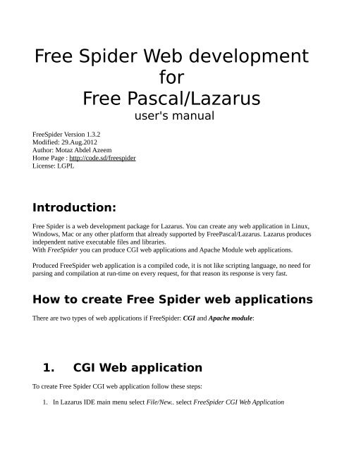 free pascal net
