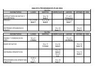 Horarios Primer semestre 2017