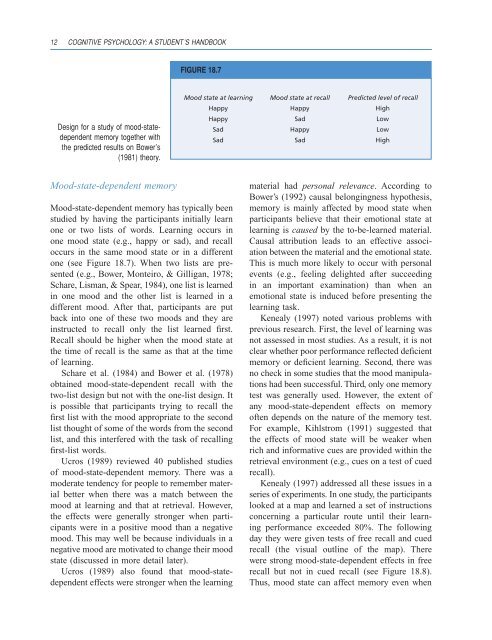 Chapter 18: Cognition and Emotion - Psychology Press