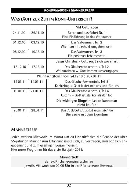 Kirchenforum 2010-1201 - Evangelische Kirchengemeinde Eschenau