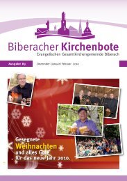 Biberacher Kirchenbote 83 - Evangelische Gesamtkirchengemeinde ...