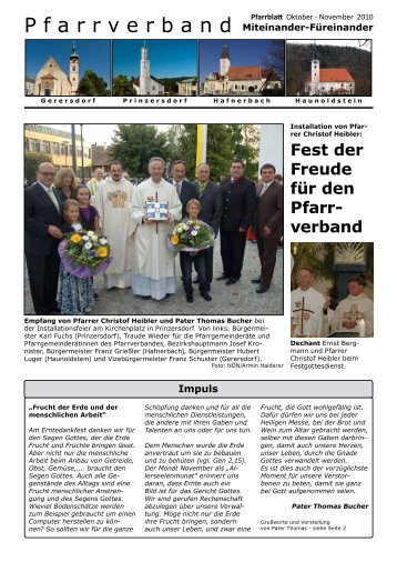 Fest der Freude für den Pfarr - Kirche in Österreich