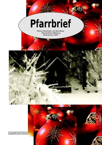 Pfarrbrief - Pfarrer von Mayrhofen und Brandberg