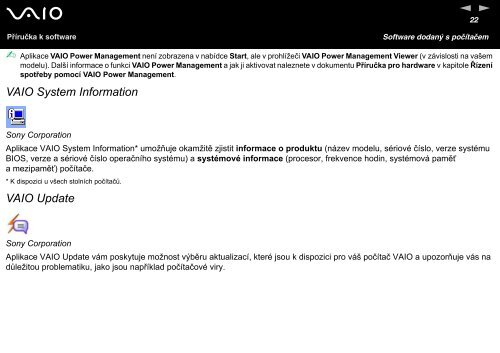 Sony VGN-A217S - VGN-A217S Manuale software Ceco