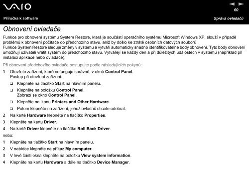 Sony VGN-A217S - VGN-A217S Manuale software Ceco