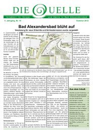 Die Quelle - Nr. 16 - Bioenergie-Heilbad Bad Alexandersbad GmbH