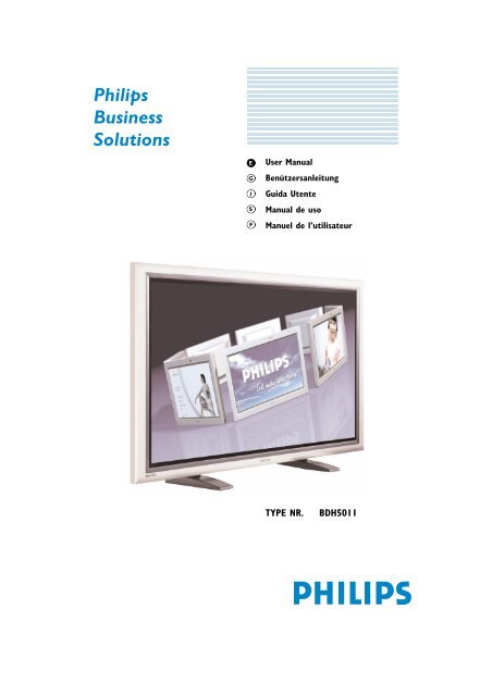 Philips Moniteur plasma - Mode d&rsquo;emploi - ENG