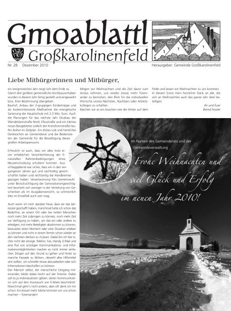 am Samstag, den 15. Januar 2011 - Großkarolinenfeld