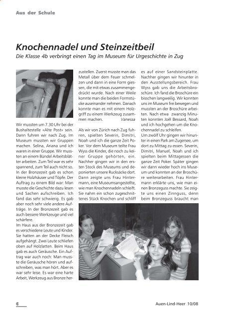 Schulzeitung Layout (total) 10-2008.pmd - Gemeinde Neftenbach