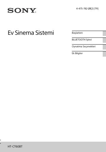 Sony HT-CT60BT - HT-CT60BT Istruzioni per l'uso Turco