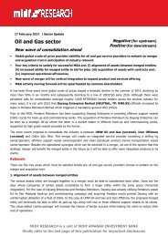 Oil and Gas sector