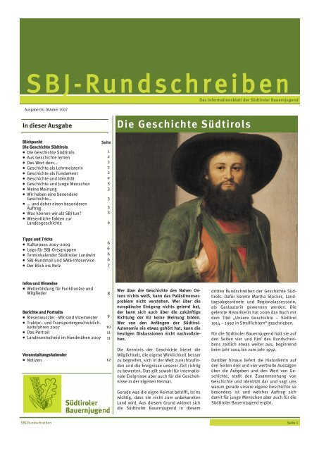 Rundschreiben 3/2007 - Südtiroler Bauernjugend