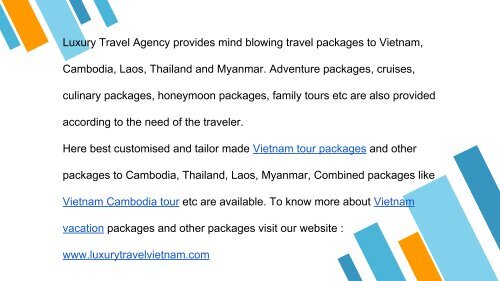 Best Customised Tour Packages