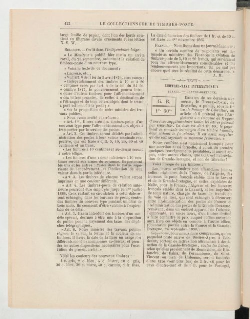 Le Collectionneur de timbres-poste - 15 septembre 1864 - Arthur Maury