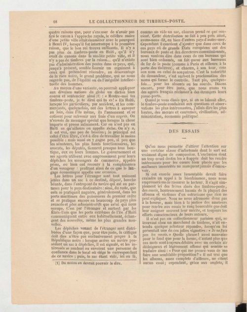 Le Collectionneur de timbres-poste - 15 septembre 1864 - Arthur Maury