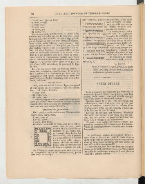 Le Collectionneur de timbres-poste - 15 septembre 1864 - Arthur Maury