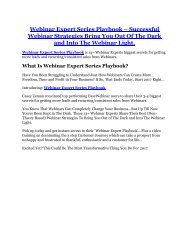 Webinar Expert Series Playbook Review and Premium $14,700 Bonus