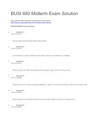 BUSI 682 Midterm Exam Solution