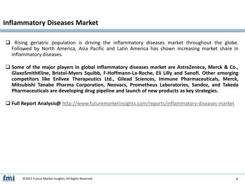 Research Report Covers Inflammatory Diseases Market Forecasts and Growth, 2017-2027