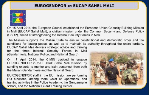 ABOUT EUROGENDFOR