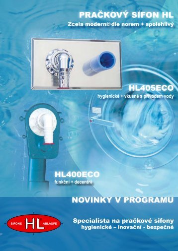 hygienické + vkusné s přívodem vody - HL Hutterer & Lechner GmbH