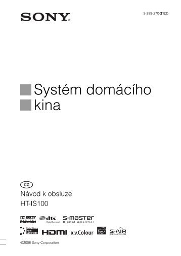 Sony HT-IS100 - HT-IS100 Istruzioni per l'uso Ceco