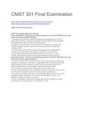 CMST 301 Final Examination
