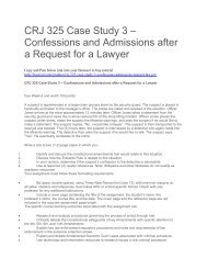 CRJ 325 Case Study 3 – Confessions and Admissions after a Request for a Lawyer