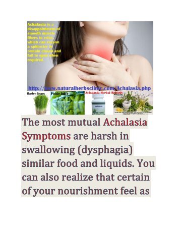 Symptoms and Management of Achalasia Infection
