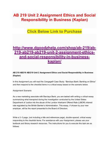 ethics and corporate responsibility essay ethics and corporate responsibility essay