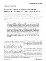 Molecular genetics of tetrahydrobiopterin ... - The World of PKU