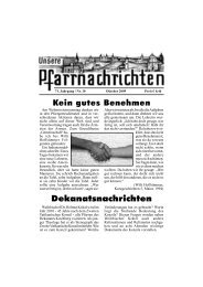 Dekanatsnachrichten - Pfarre Pitten