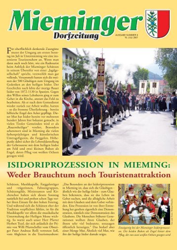 Mieminger Dorfzeitung Juli/August 2007 - Gemeinde Mieming