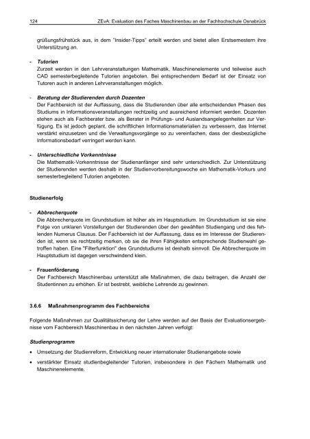 ZEvA Evaluation von Lehre und Studium im Fach Maschinenbau an ...