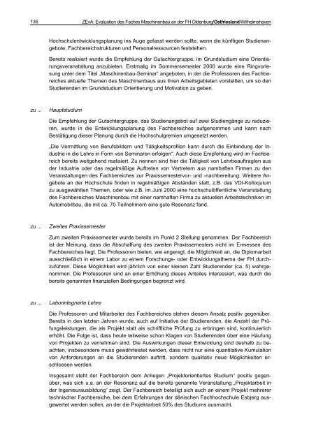 ZEvA Evaluation von Lehre und Studium im Fach Maschinenbau an ...